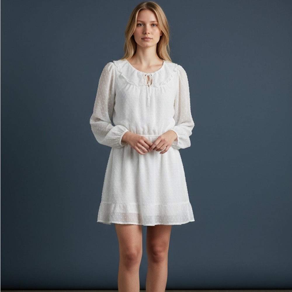 Cupcakes And Cashmere Hydrangea white dress NWT